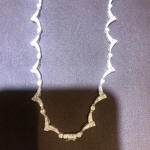 White gold diamond necklace
